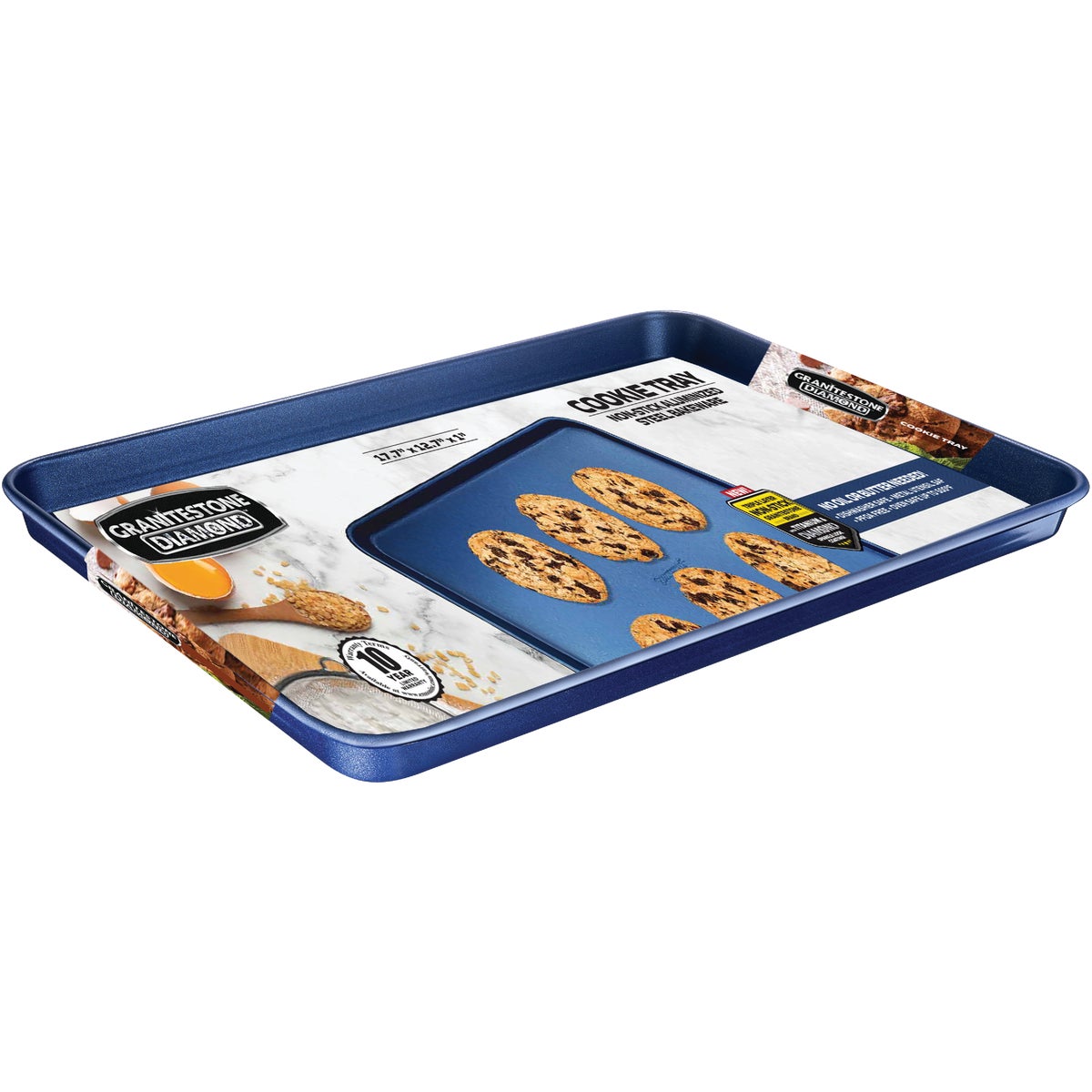 GraniteStone Diamond Blue 12 In. x 17 In. Non-Stick Cookie Tray