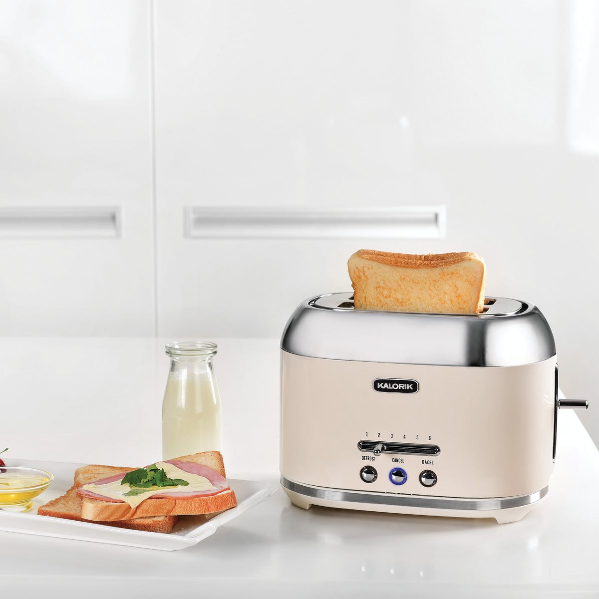 Kalorik 2-Slice Cream Retro Toaster