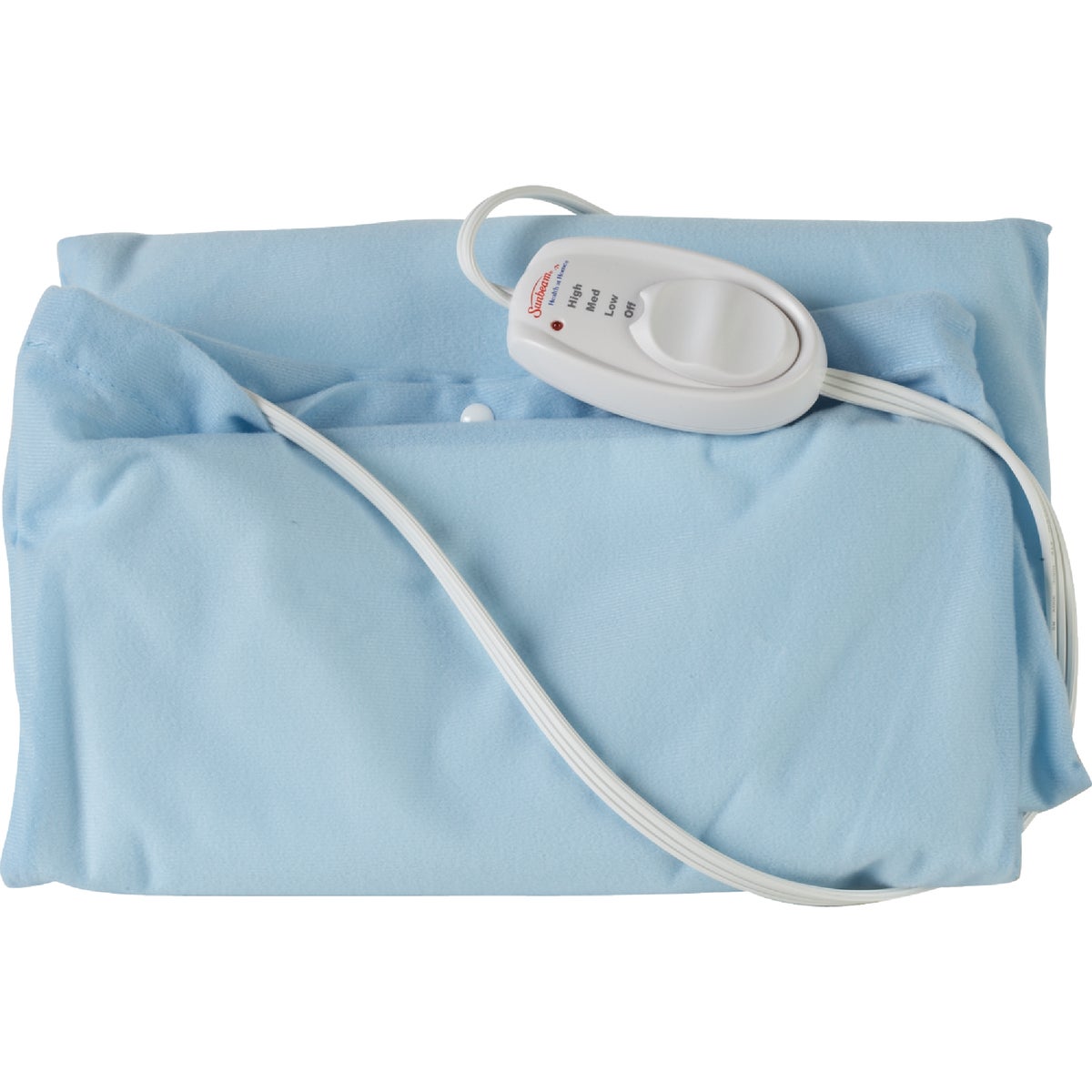 Sunbeam 12 In. x 24 In. Light Blue Heating Pad