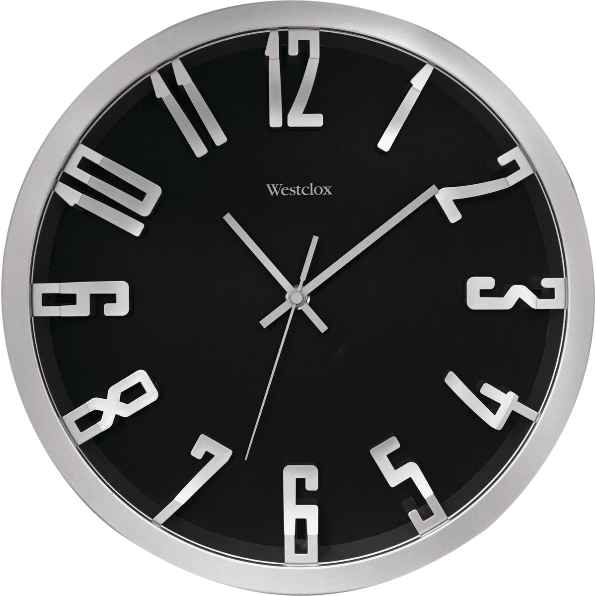 Westclox 12 In. Metallic Silver Wall Clock