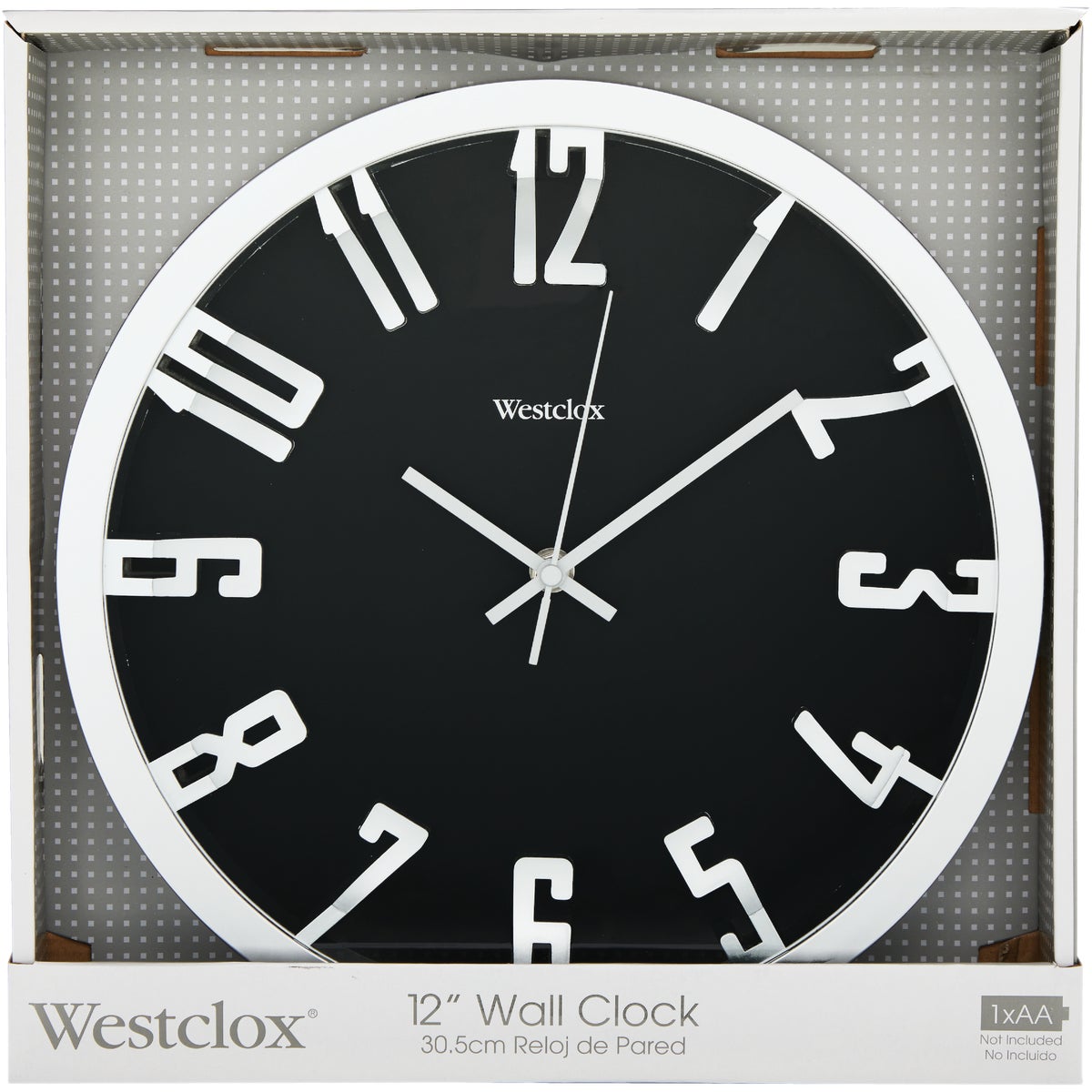 Westclox 12 In. Metallic Silver Wall Clock