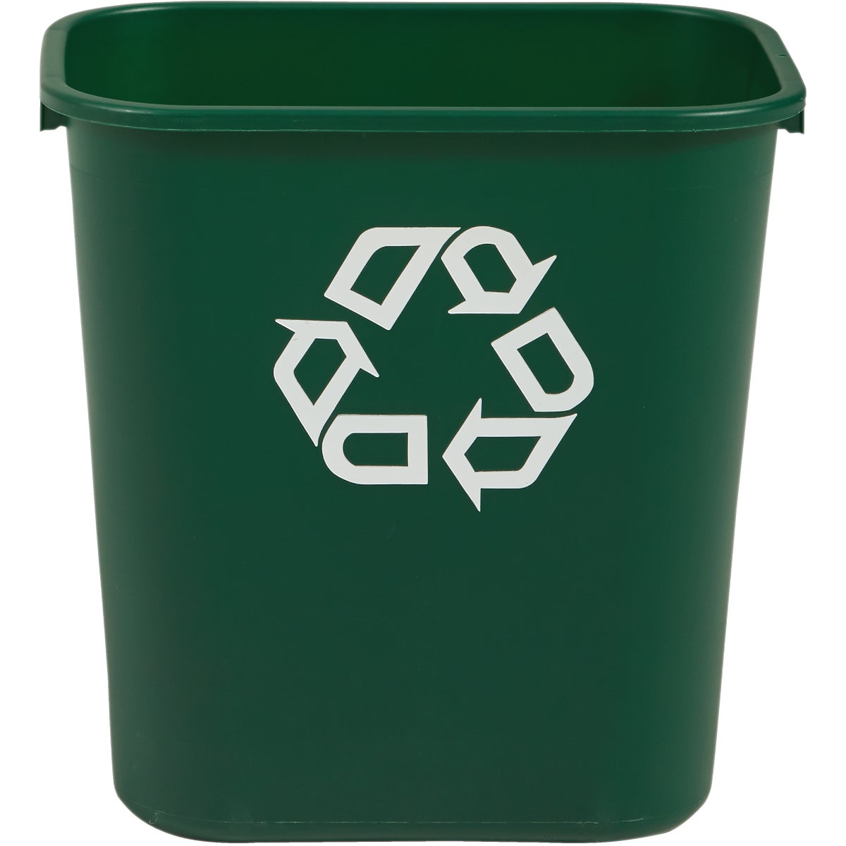 Rubbermaid 28 Qt. Green Recycling Wastebasket