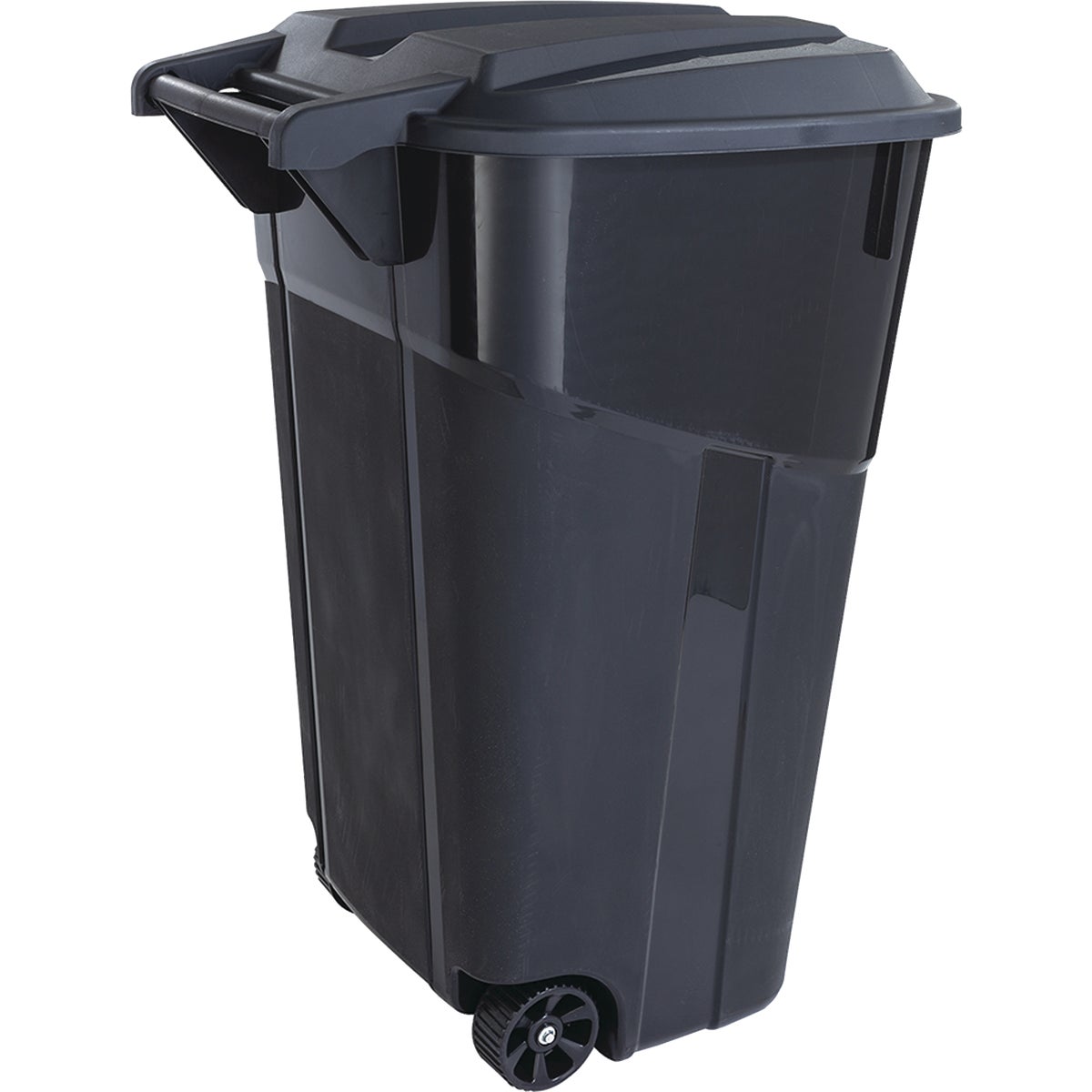 United Solutions Rough and Rugged 32 Gal. Wheeled Trash Can with Attached Lid