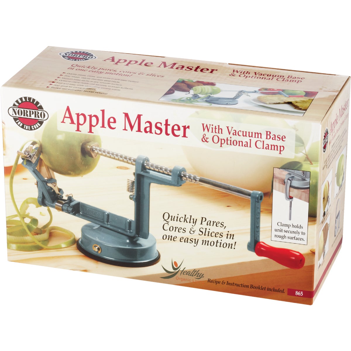 Norpro Apple-Master Apple Parer & Slicer & Corer with Vacuum Or Clamp Base