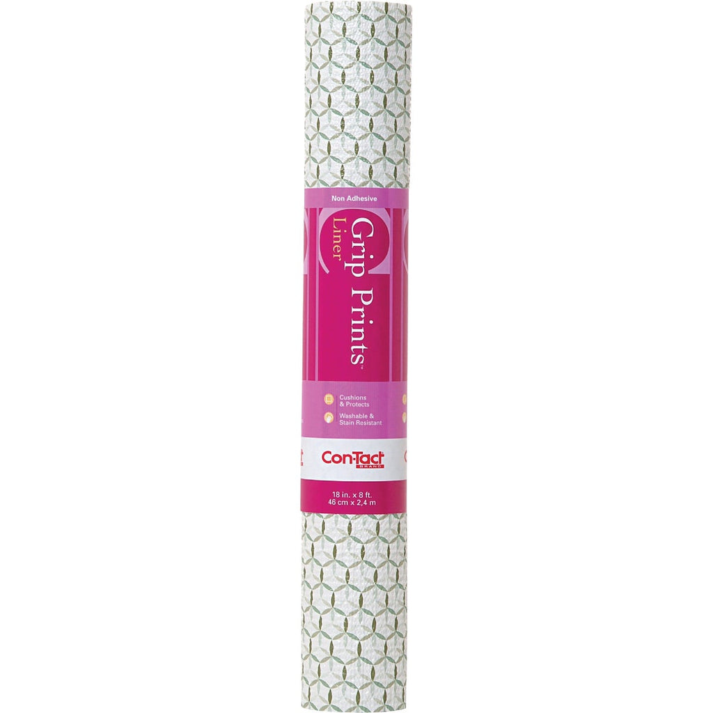 Con-Tact Grip Print 18 In. x 4 Ft. Twirl Mint Non-Adhesive Shelf Liner