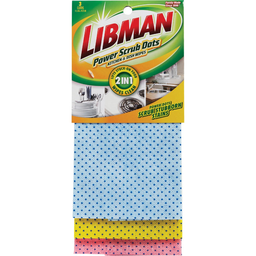 Libman Power Scrub Dots Kitchen & Dish Wipes (3-Pack)