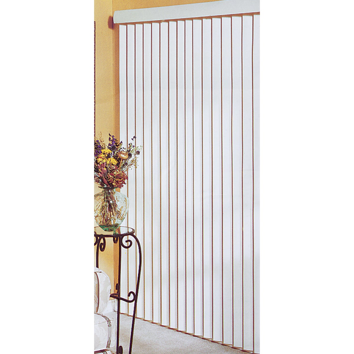 Home Impressions 78 In. x 84 In. Alabaster Vinyl Vertical Blinds