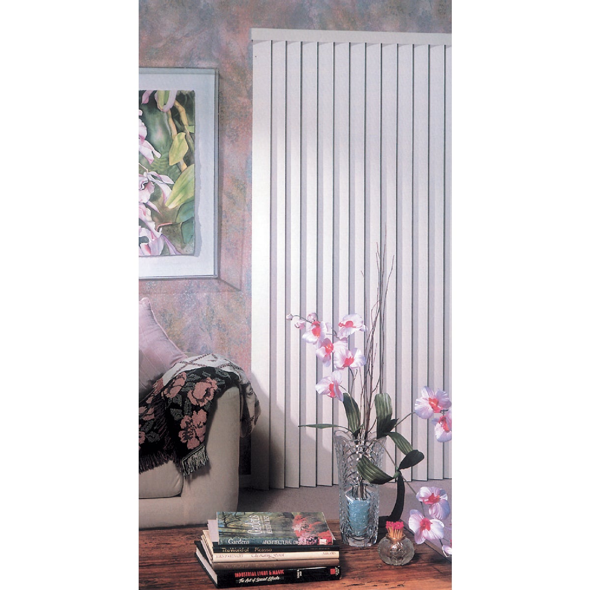 Home Impressions 78 In. x 84 In. Alabaster Vinyl Vertical Blinds