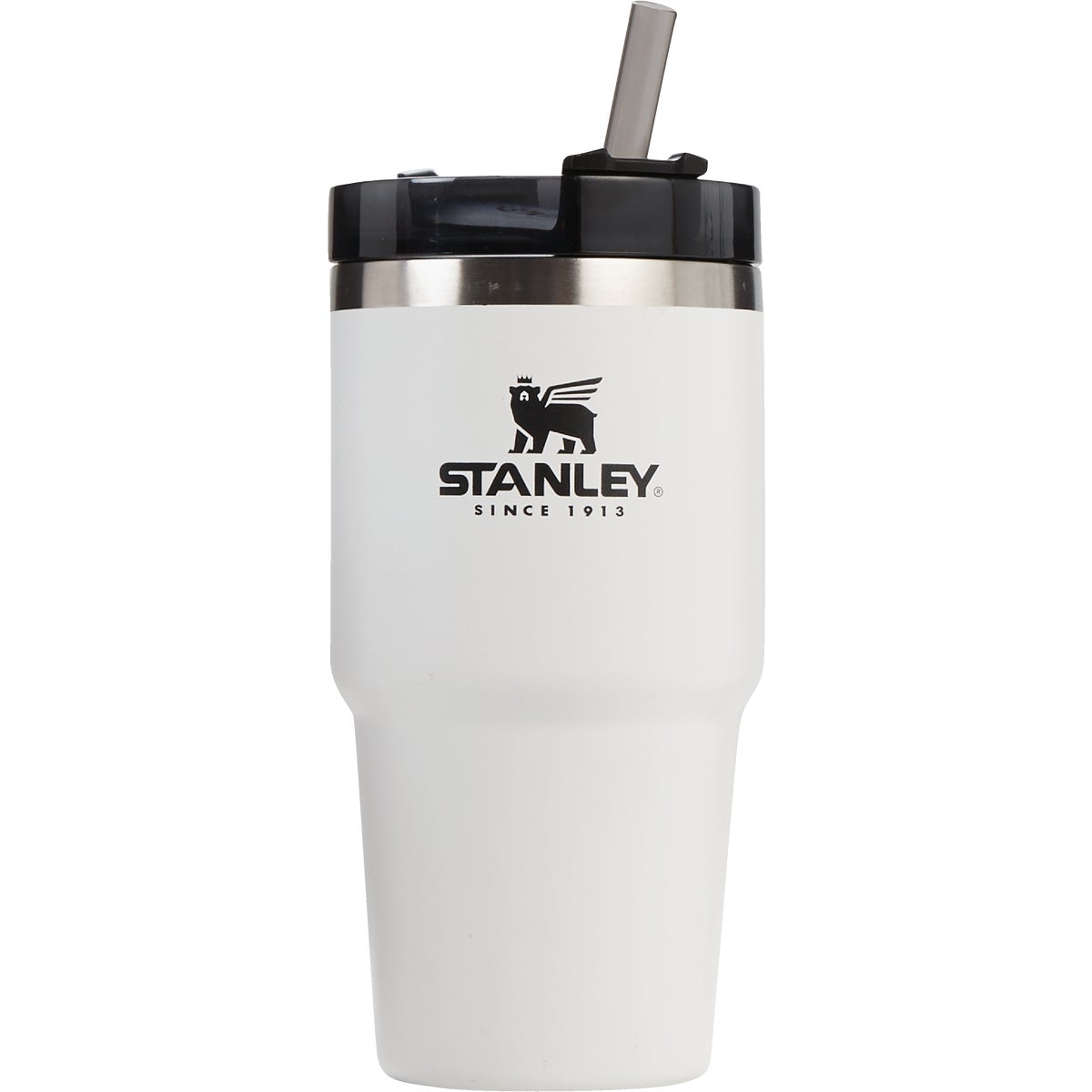 Stanley 20 Oz. Polar White Adventure Insulated Tumbler with Straw