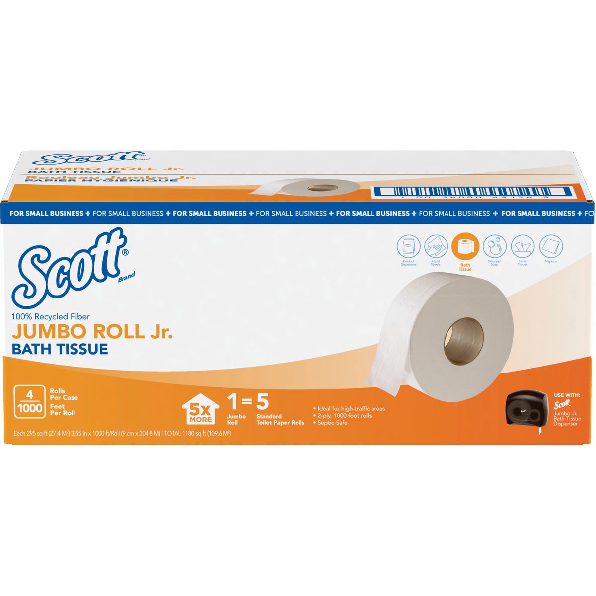 Kimberly Clark Scott Jumbo Roll Jr. Bath Tissue (4 Rolls)