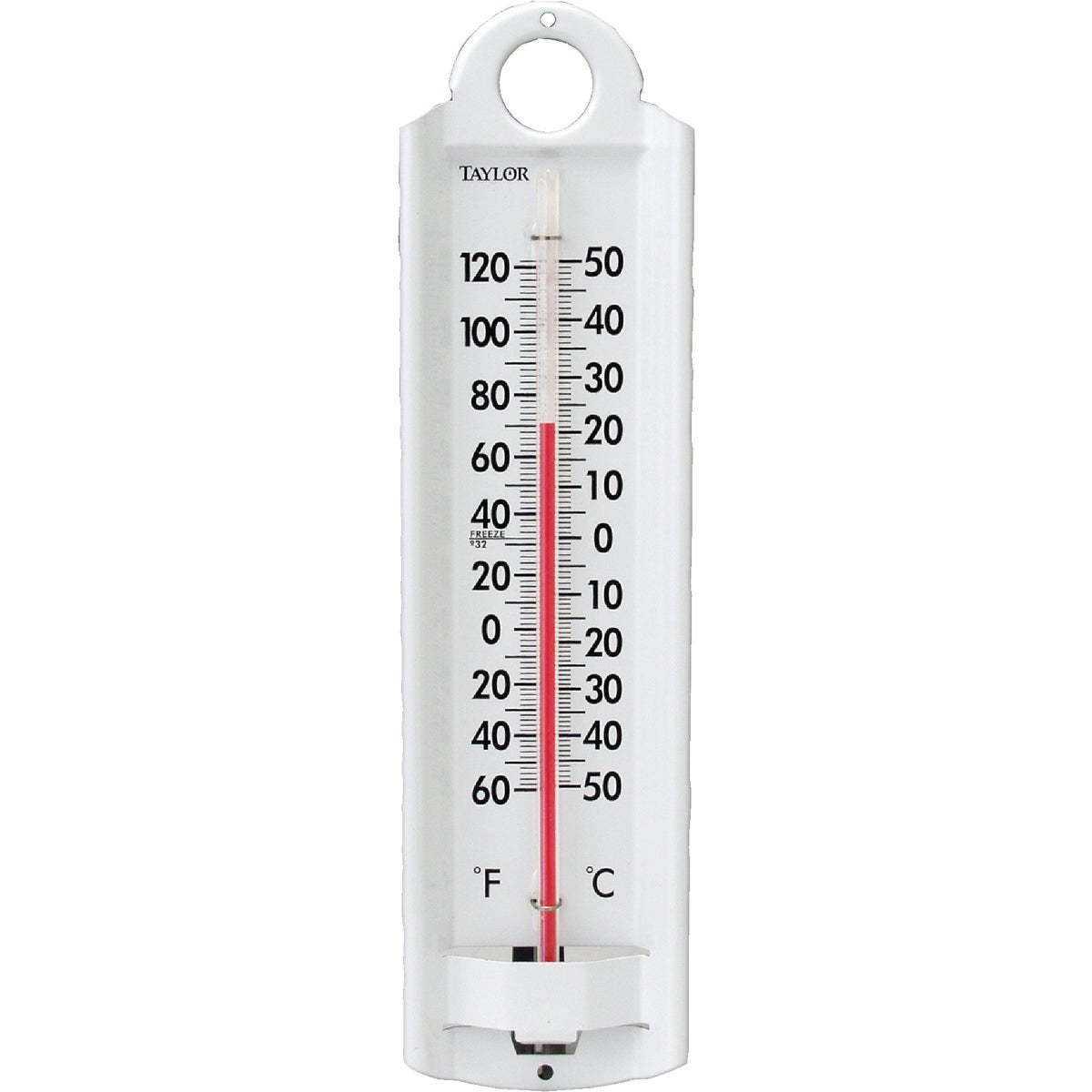 Taylor 2-1/4" W x 8-7/8" H Aluminum Tube Indoor & Outdoor Thermometer