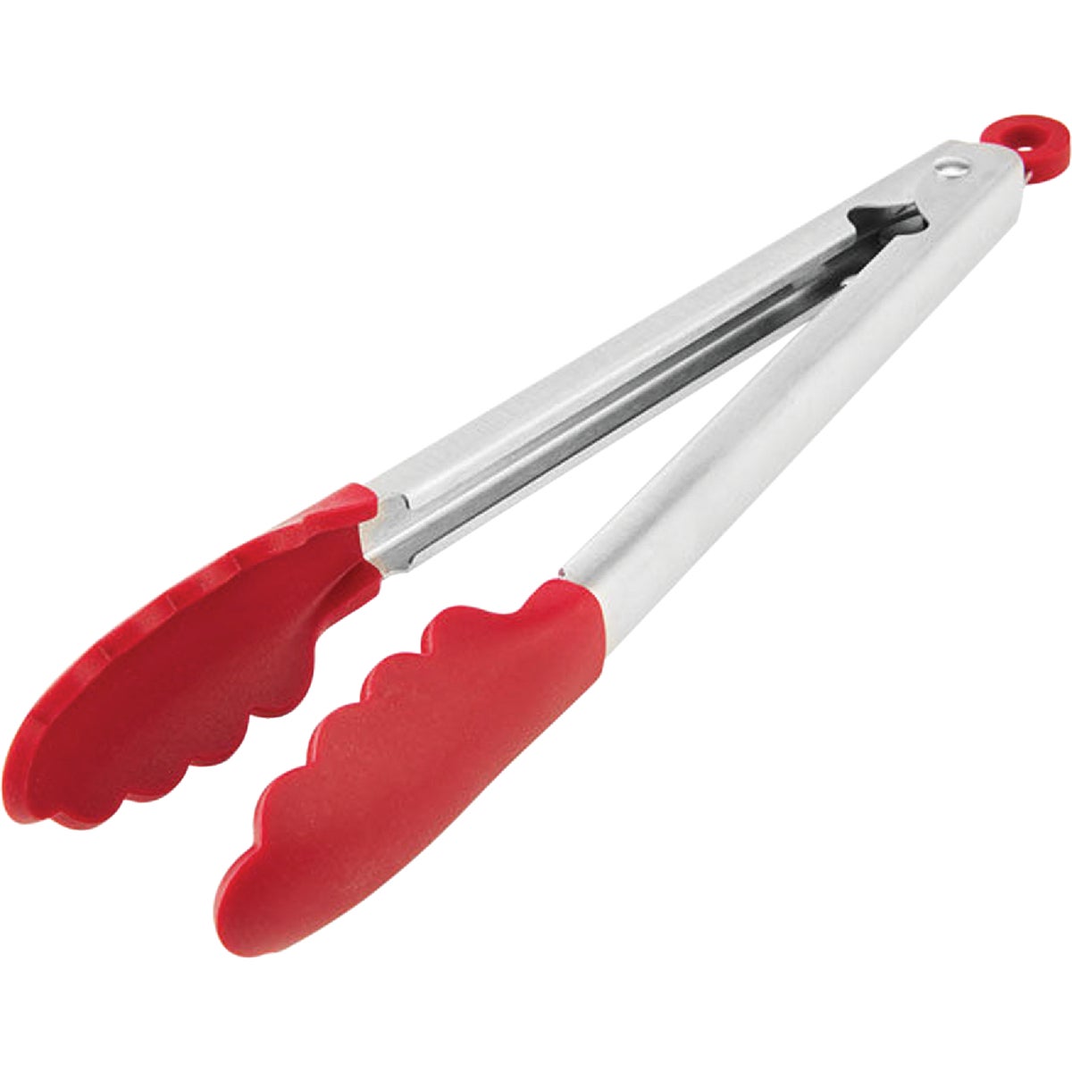 KitchenAid 11.5 In. Gourmet Red Silicone Tip Stainless Steel Tongs