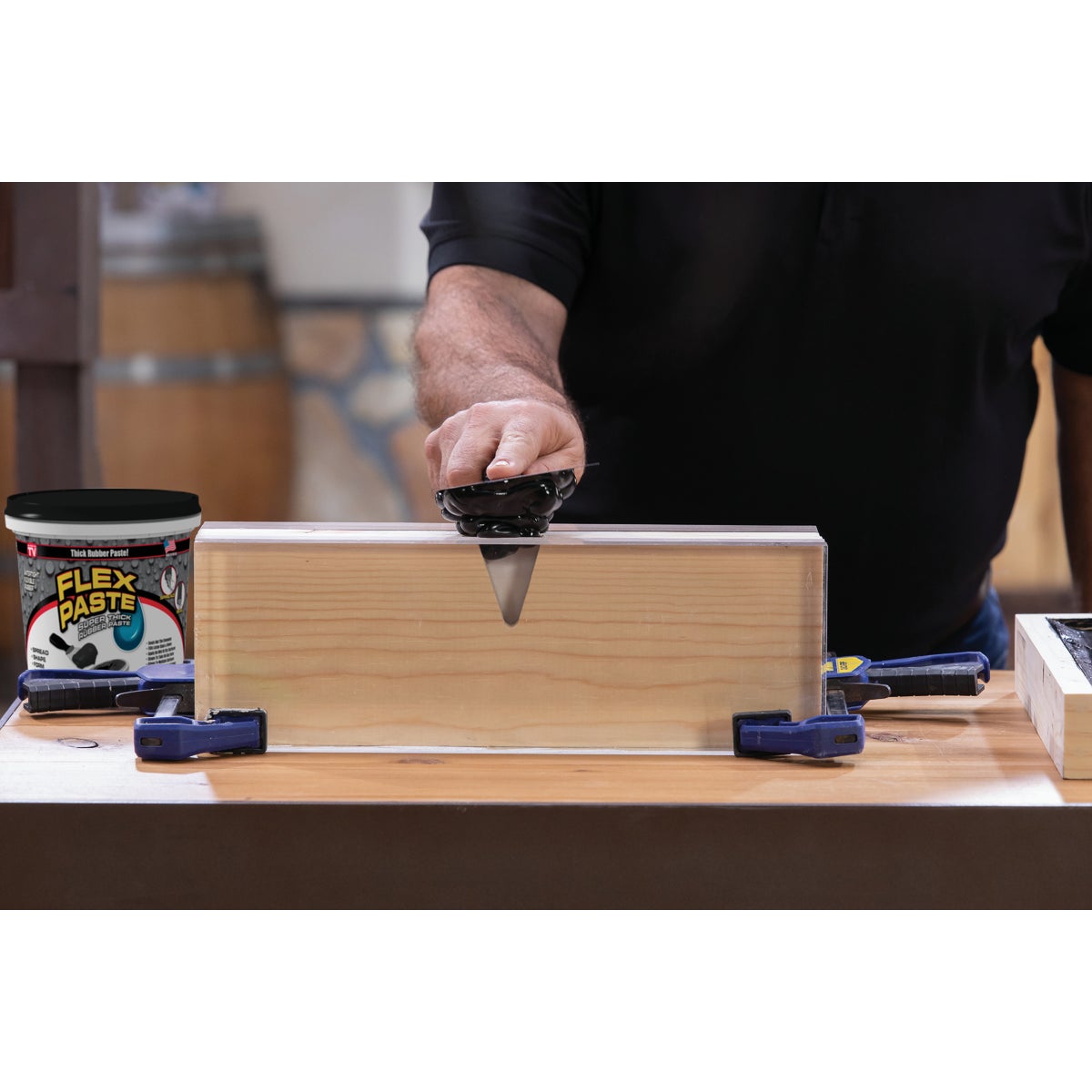 Flex Paste 9 Oz. Rubber Sealant, Black