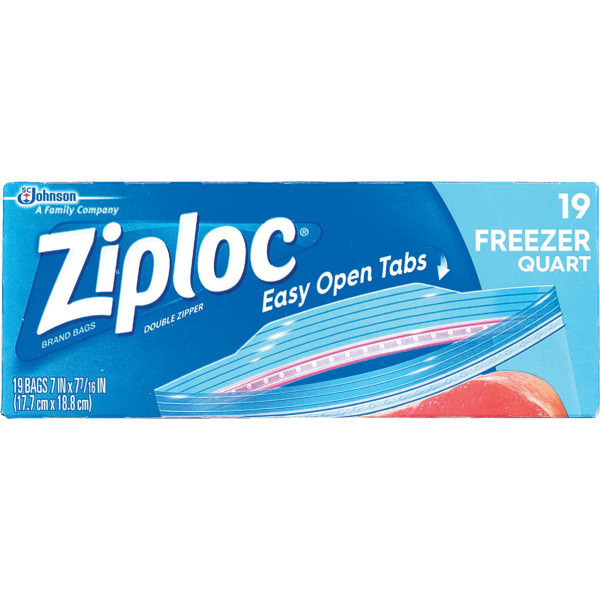 Ziploc 1 Qt. Double Zipper Freezer Bag (19-Count)