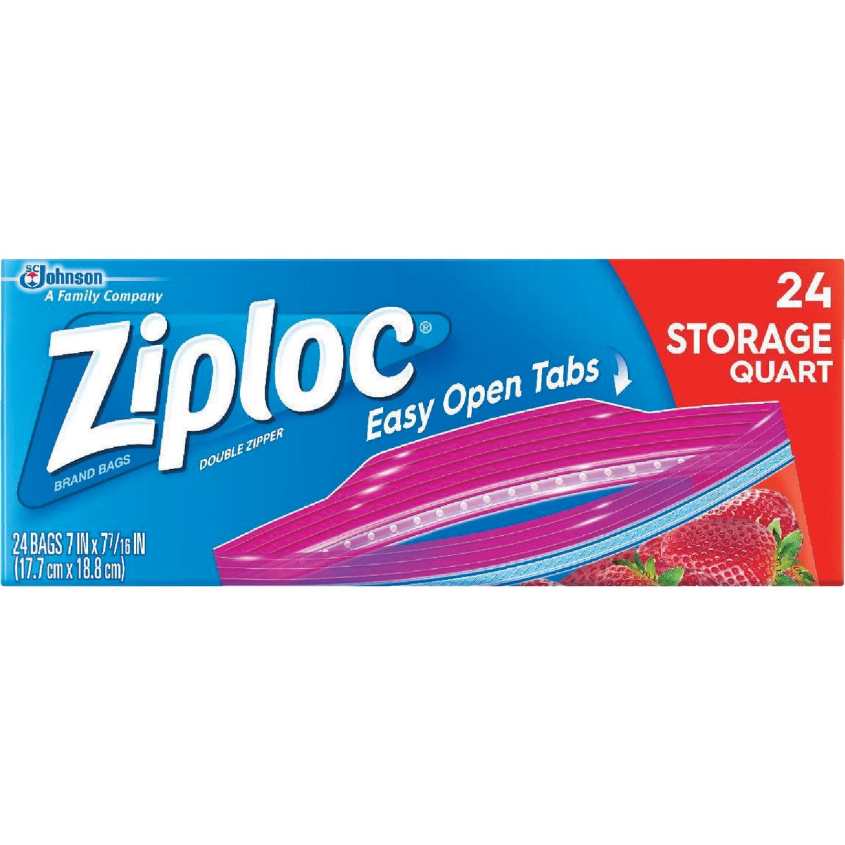 Ziploc 1 Qt. Double Zipper Food Storage Bag (24-Count)