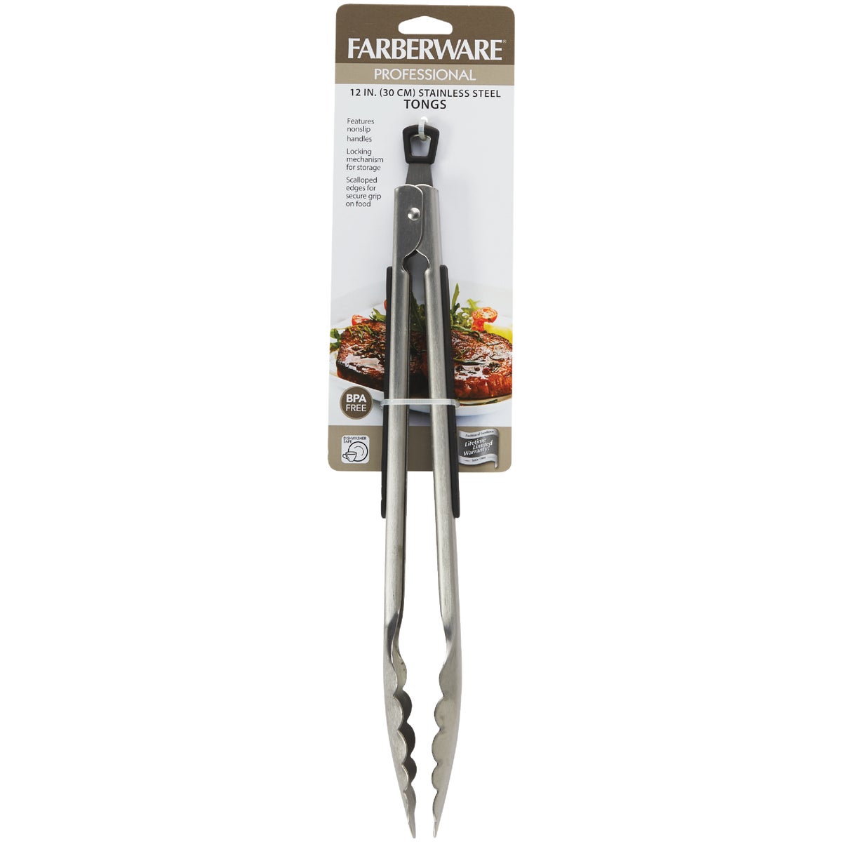 Farberware Pro 12 In. Stainless Steel Tongs