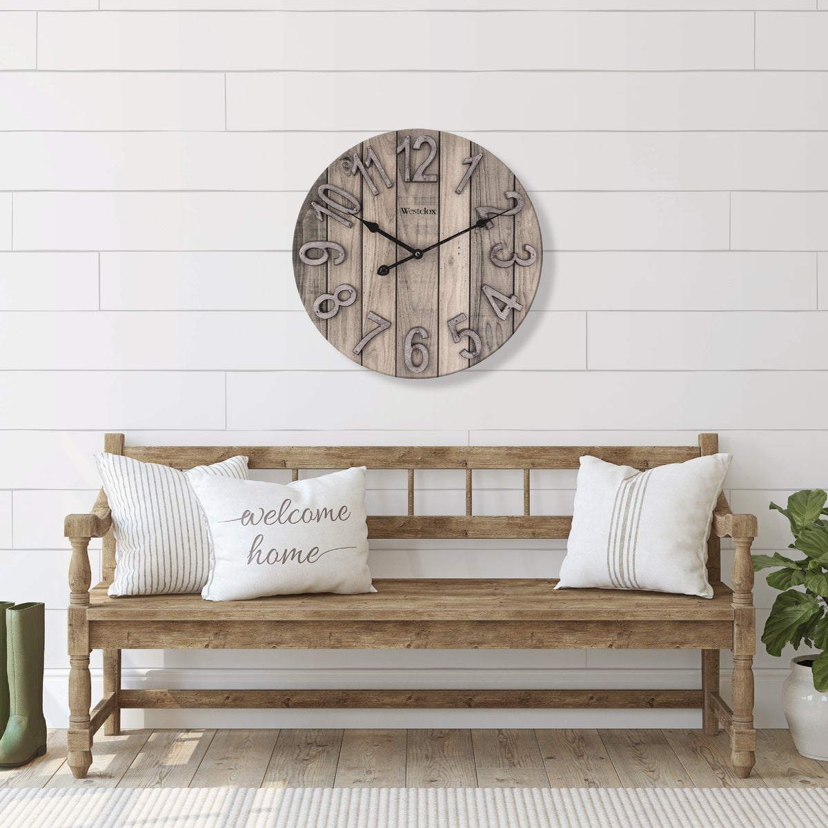 Westclox 15.5 In. Wood Grain Wall Clock