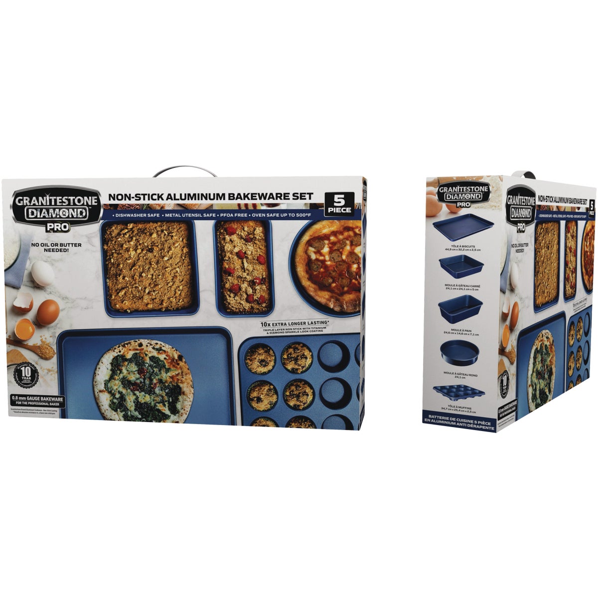 GraniteStone Diamond Blue Non-Stick Bakeware Set (5-Piece)