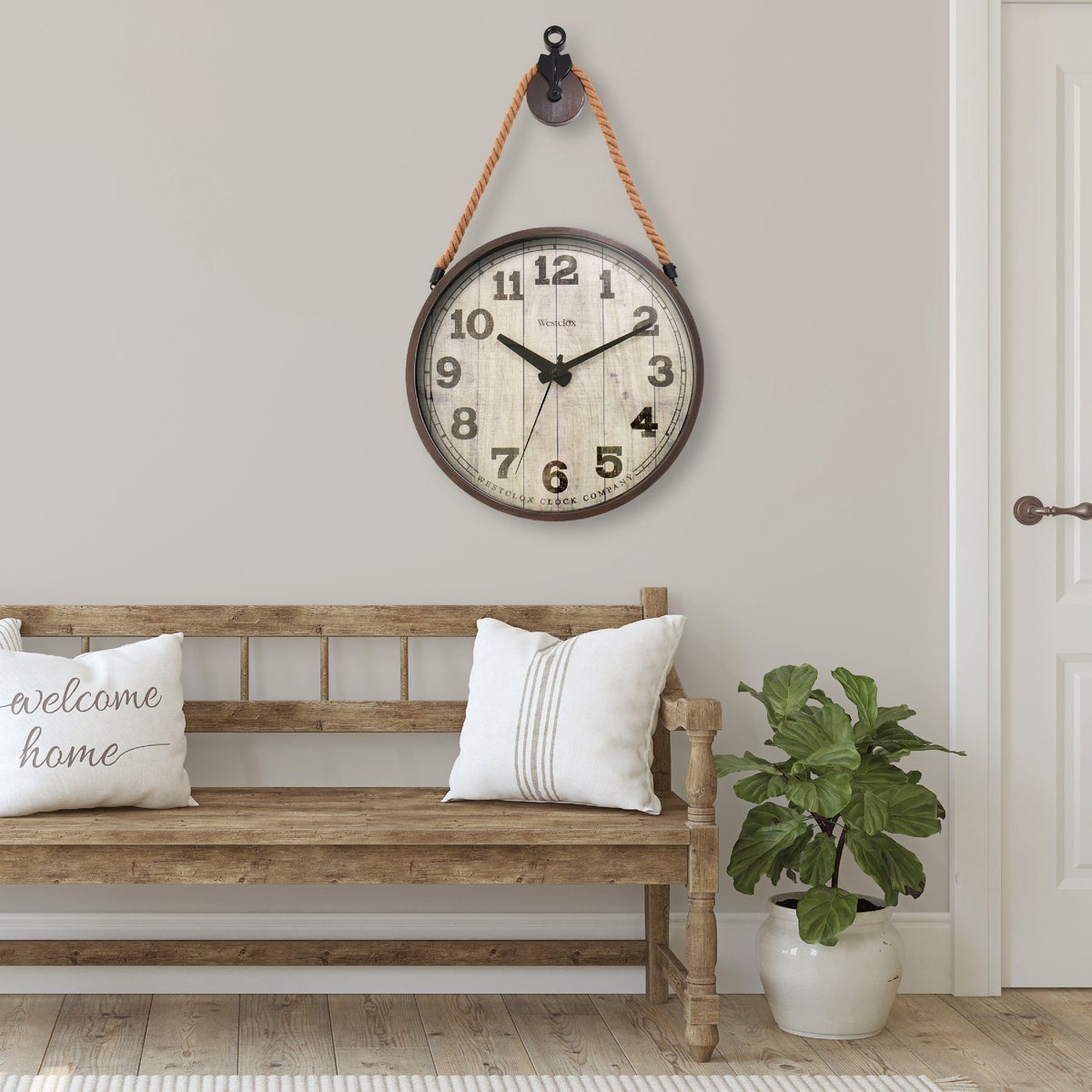 Westclox 14 In. Hanging Pulley Wall Clock