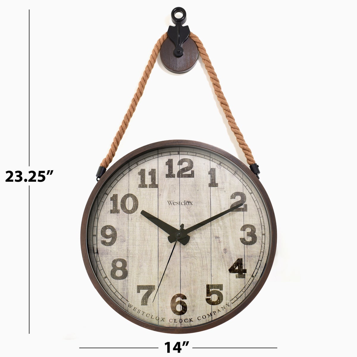 Westclox 14 In. Hanging Pulley Wall Clock