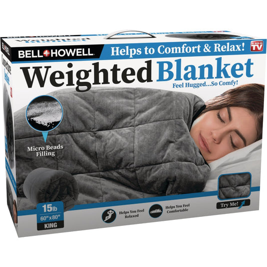 Bell+Howell 60 In. x 80 In. King 15 Lb. Weighted Blanket