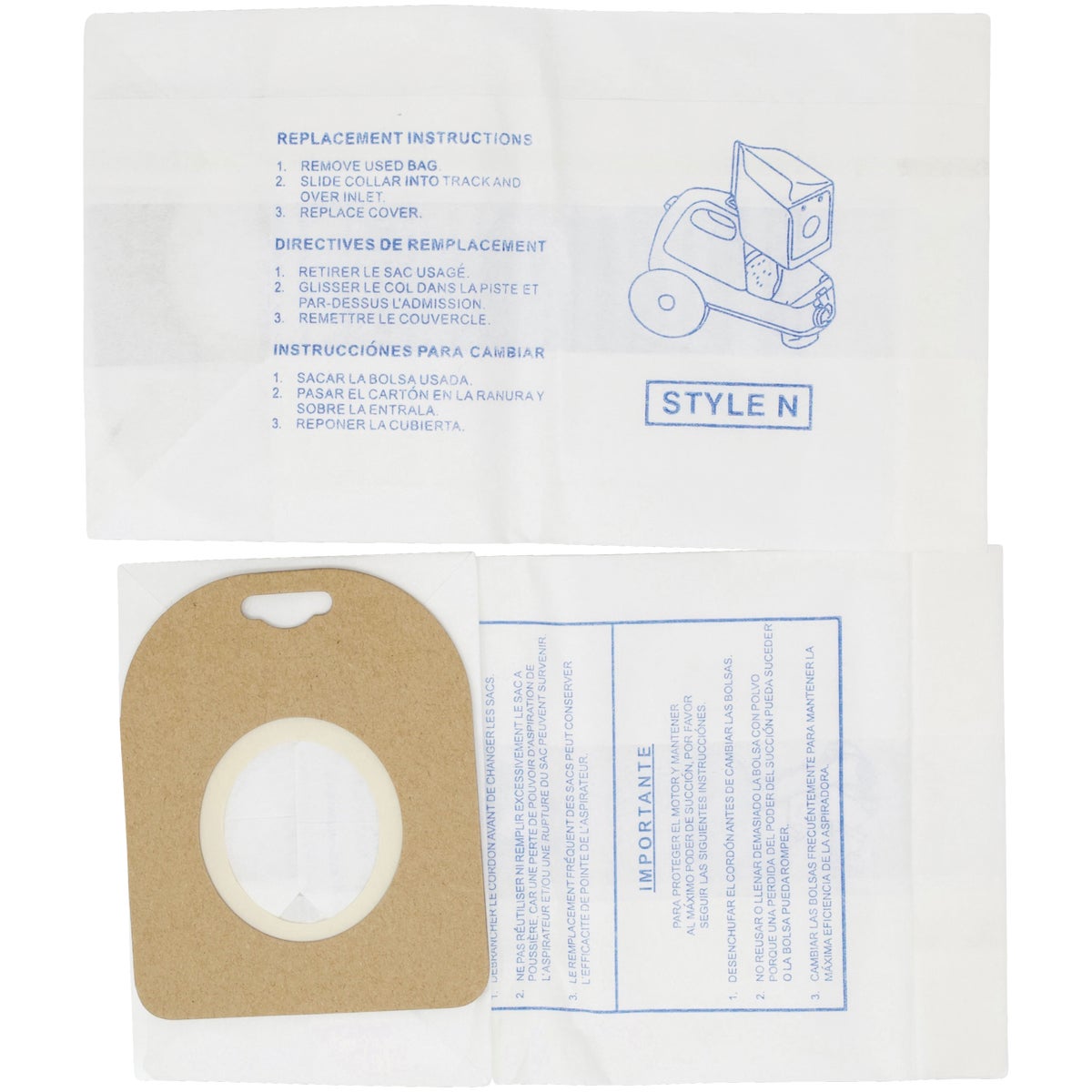 Type N Standard Vacuum Bag (3-Pack)