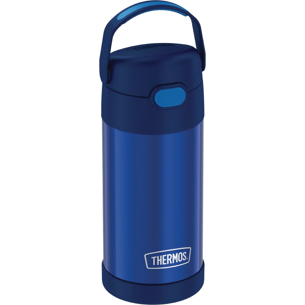 Thermos Funtainer 12 Oz. Navy Stainless Steel Water Bottle With Straw