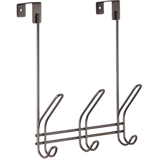 iDesign Classico Over-The-Door Bronze 3-Hook Rail