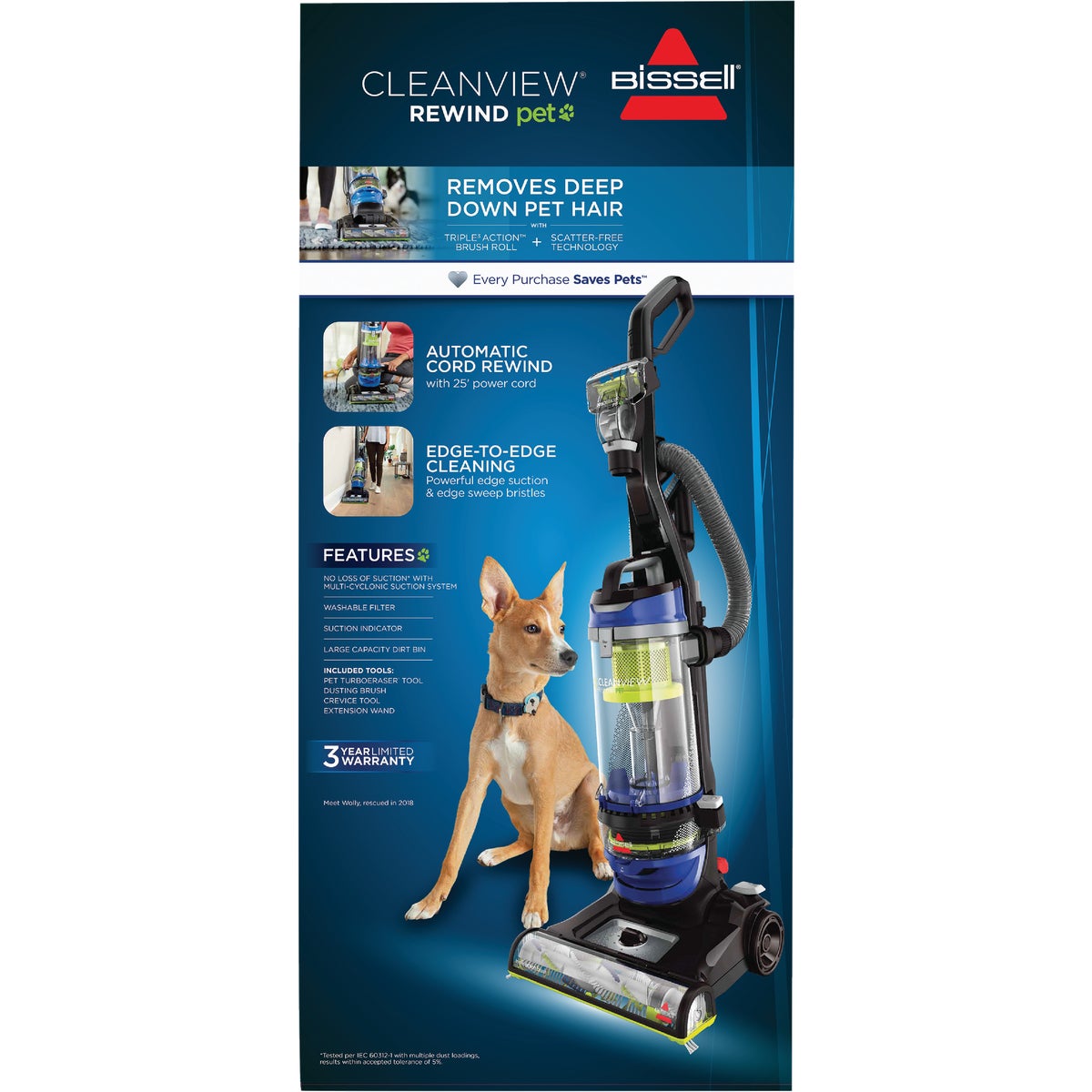 Bissell Cleanview Rewind Pet Upright Vacuum Cleaner