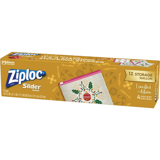 Ziploc Gallon Slider Holiday Storage Bag (12 Count)