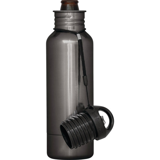 BottleKeeper 12 Oz. Black Chrome Stainless Steel Insulated Drink Holder