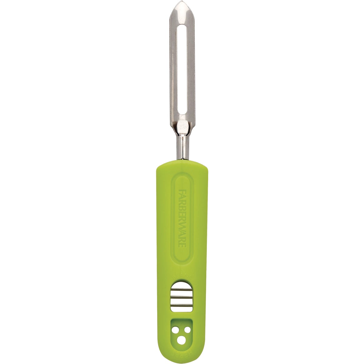 Farberware Classic Stainless Steel Peeler With Built-In Bean and Herb Slicer