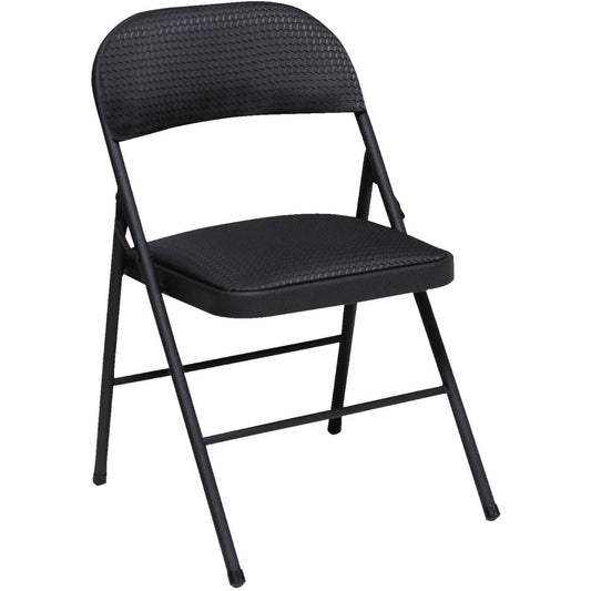 COSCO Black Fabric Folding Chair (4-Count)