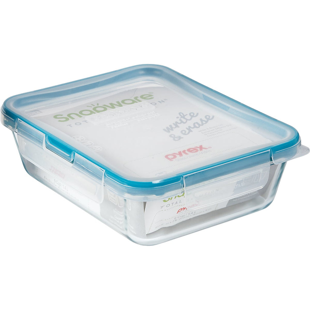 Snapware Total Solution 6-Cup Rectangle Pyrex Glass Storage Container with Lid