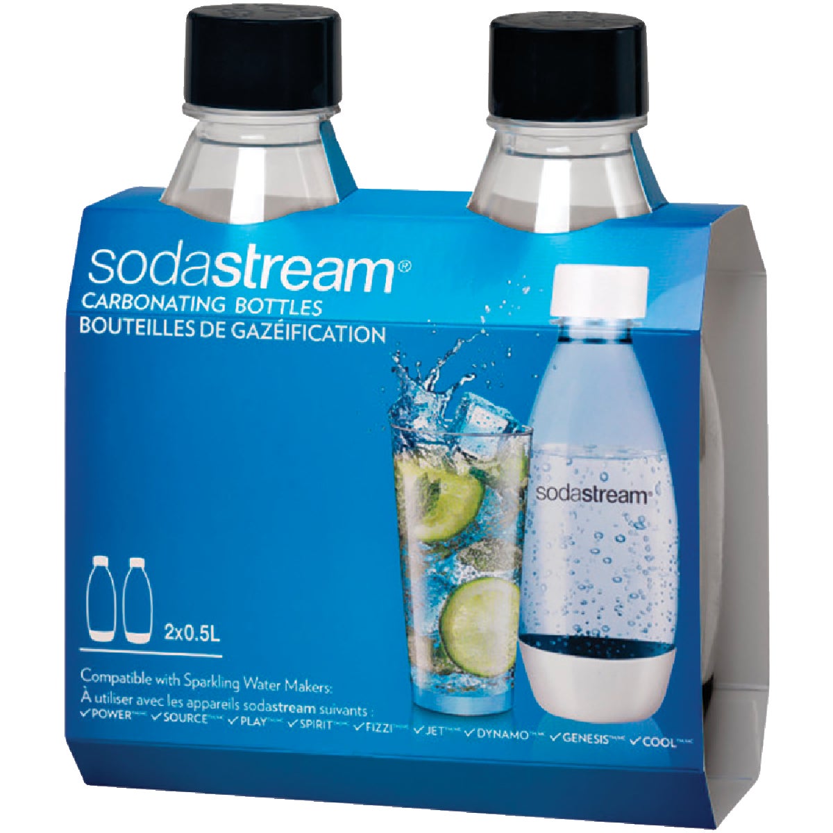 SodaStream 1/2 Liter Carbonating Bottle (2-Pack)