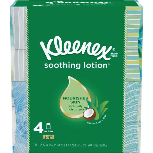 Kleenex Soothing Lotion Facial Tissues (4-Pack)