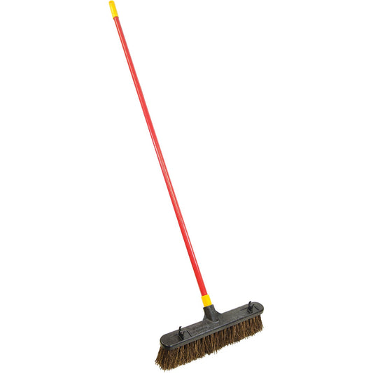 Quickie Bulldozer 18 In. Rough Surface Push Broom with 54 In. Handle