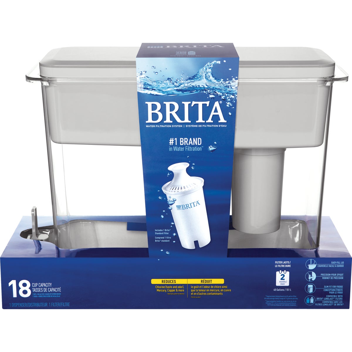 Brita 18 Cup Gray Ultramax Filtered Water Dispenser