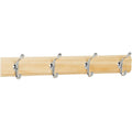 iDesign Paris Wood 4-Hook Rack