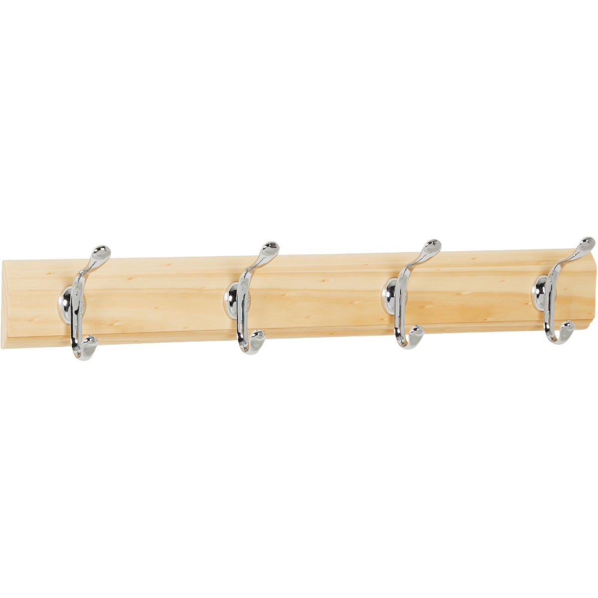 iDesign Paris Wood 4-Hook Rack