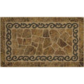 Mohawk 18 In. x 30 In. Brown Scroll & Stone Recycled Rubber Mat
