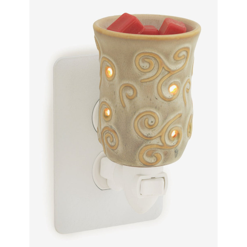 Candle Warmers Chai White Ceramic Pluggable Fragrance Warmer