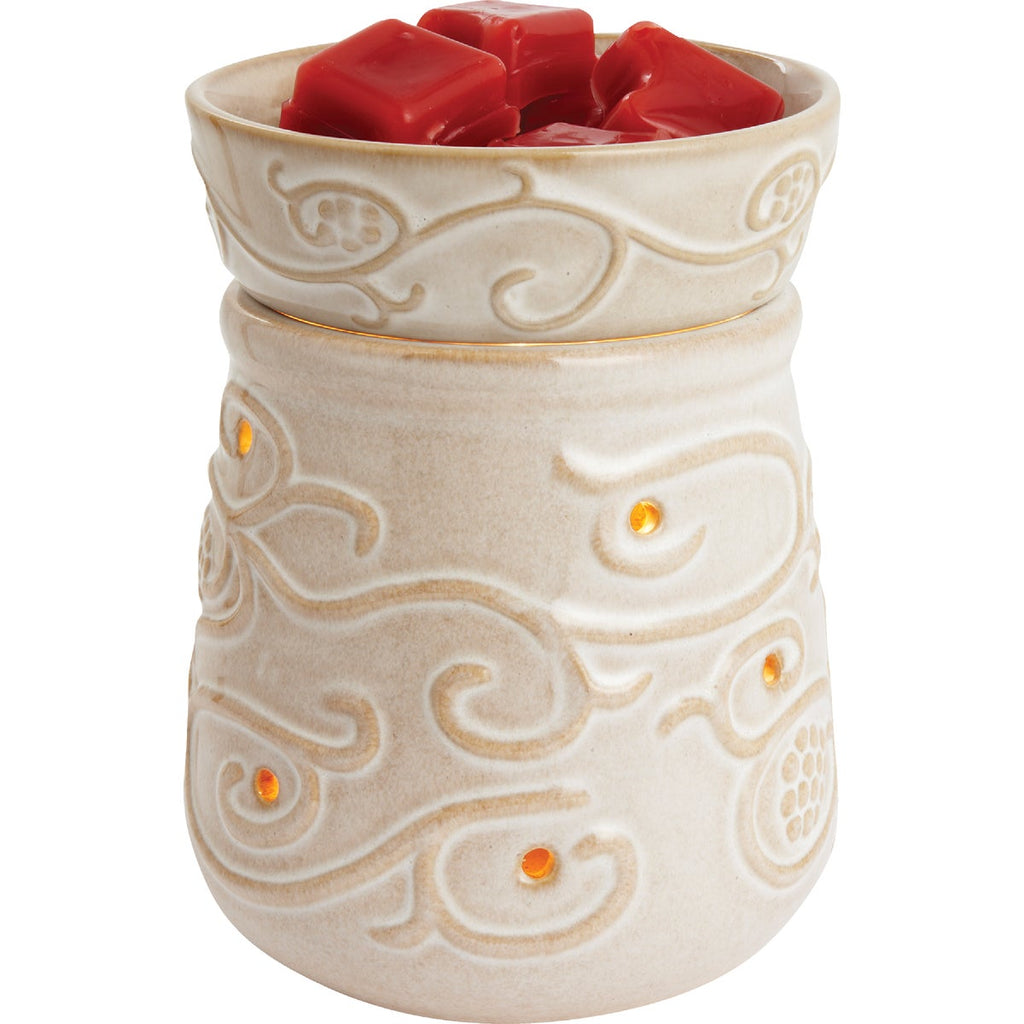 Candle Warmers White Ceramic Chai Illumination Fragrance Warmer