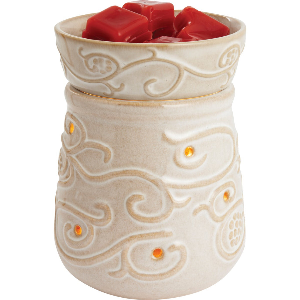 Candle Warmers White Ceramic Chai Illumination Fragrance Warmer