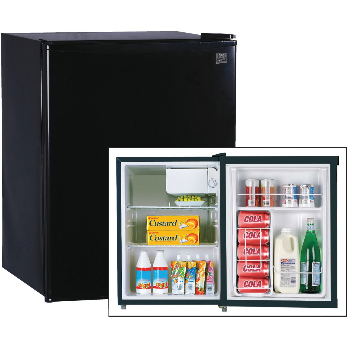 Perfect Aire 2.4 Cu. Ft. Black Compact Refrigerator