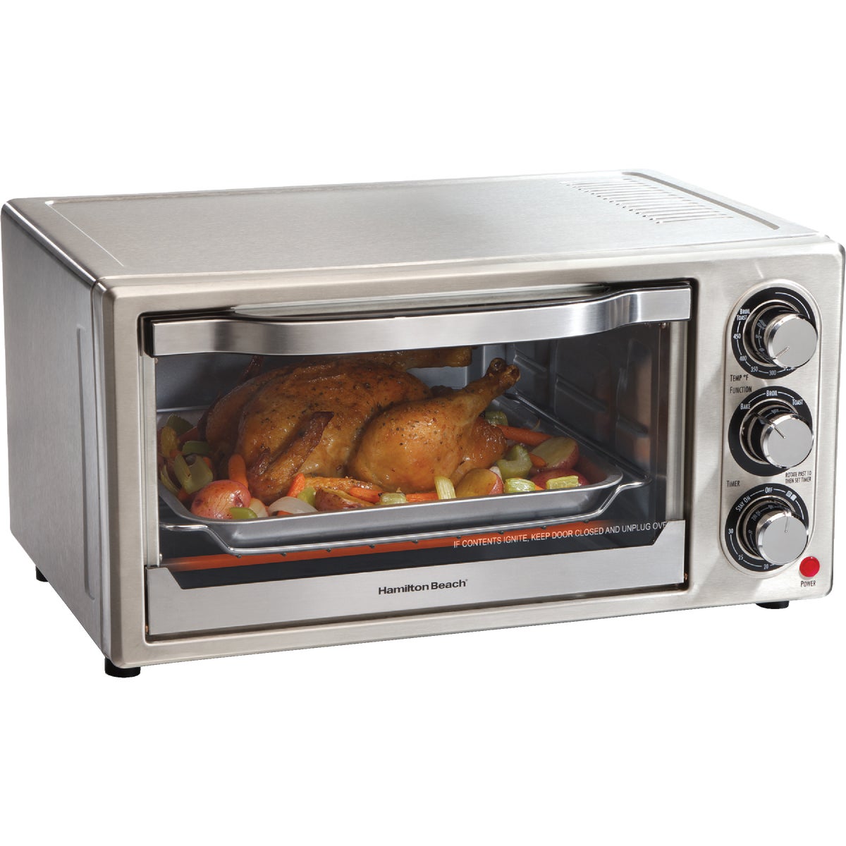 Hamilton Beach 6-Slice 3-Setting Stainless Steel Toaster Oven