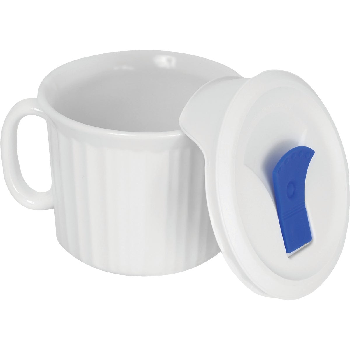 Corningware French White 20 Oz. Stoneware Mug with Lid