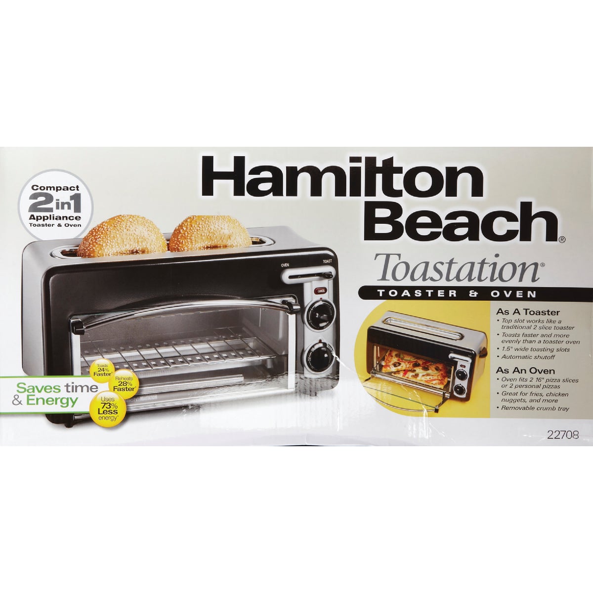 Hamilton Beach Toastation 2-Slice Black Toaster Oven