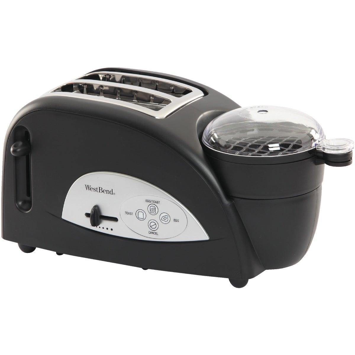 West Bend 2-Slice Egg & Muffin Black Toaster