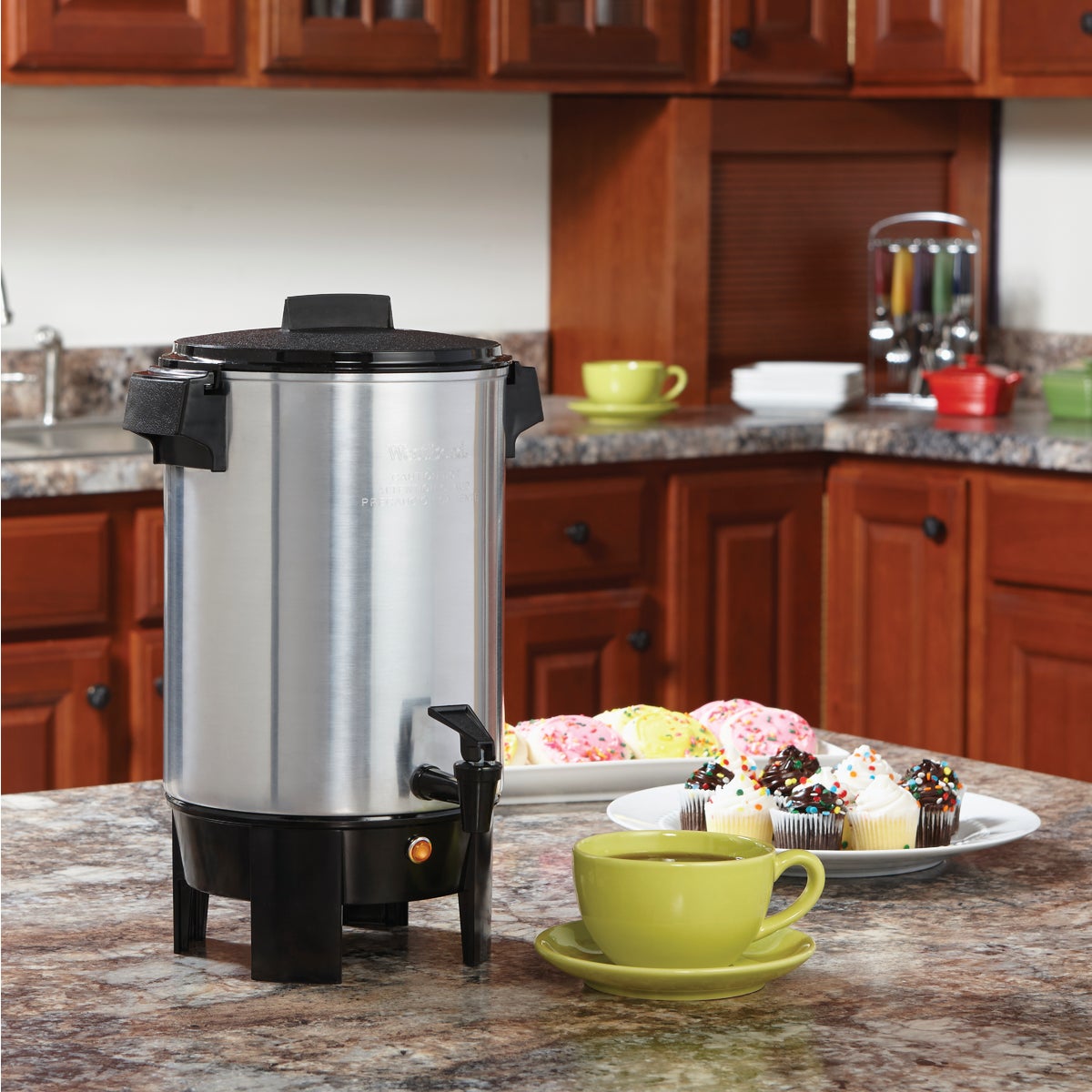 West Bend 30 Cup Silver Coffee Maker Urn